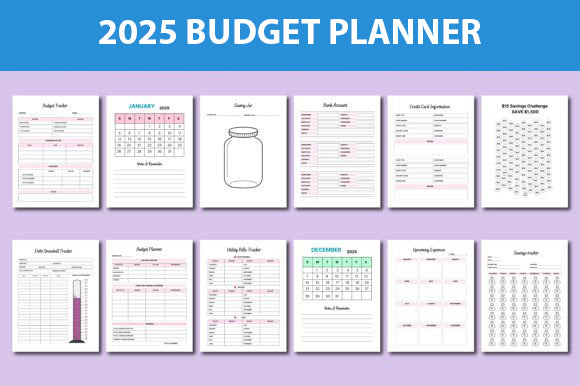 2025 Comprehensive Budget Planner: Customizable & Printable Financial Organizer for Personal Finance Mastery