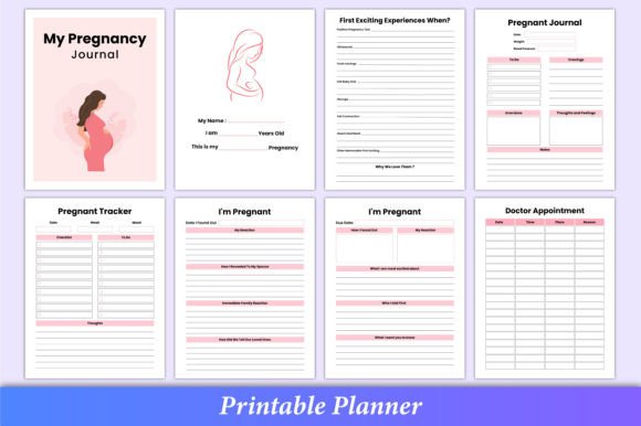 Pregnancy Journal - Printable Pregnancy Journal - Pregnancy Planner - Pregnancy Tracker for Expecting Moms