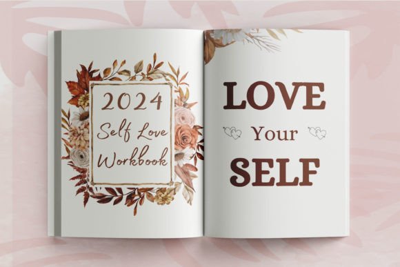 Self Love Workbook - Printable Self Love Workbook - Self Care Planner with Book Cover - Self Care Journal