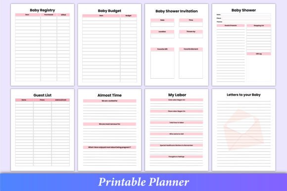 Pregnancy Journal - Printable Pregnancy Journal - Pregnancy Planner - Pregnancy Tracker for Expecting Moms